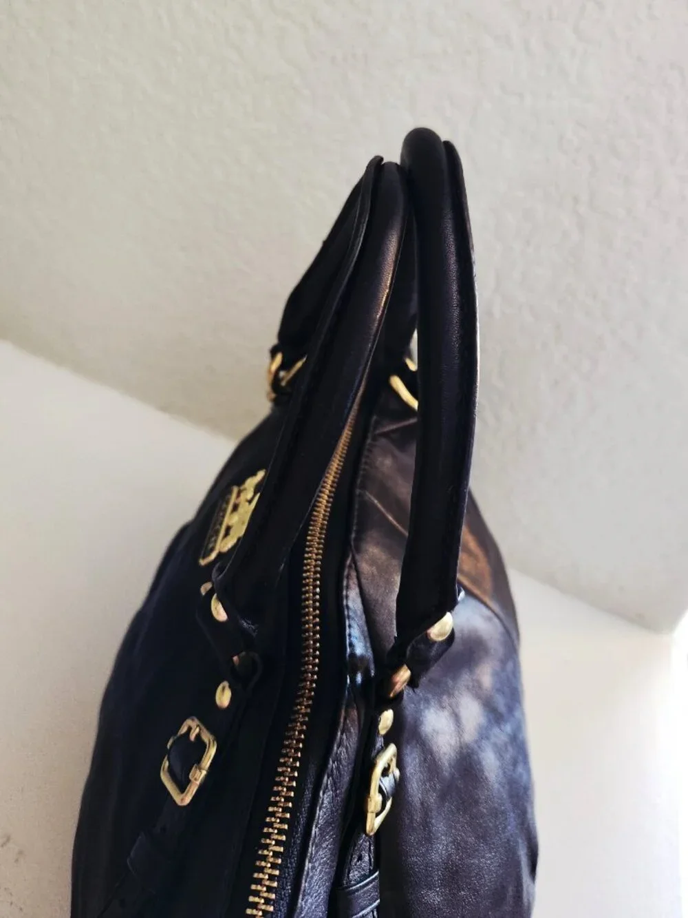 Euc Coach Madison Sophia Black Leather Shoulder Bag Handbag Purse